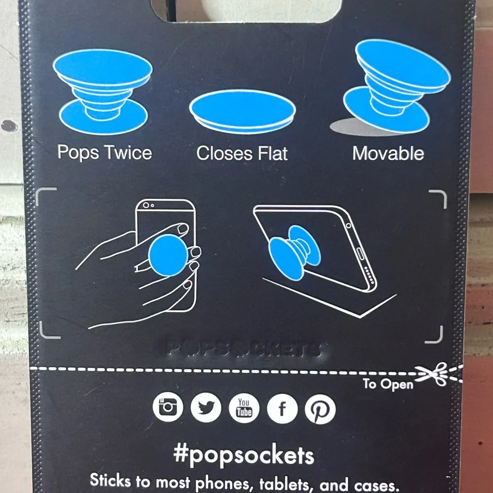 PopSocket Phone Grip & Stand - Pink Blue Tie-Dye